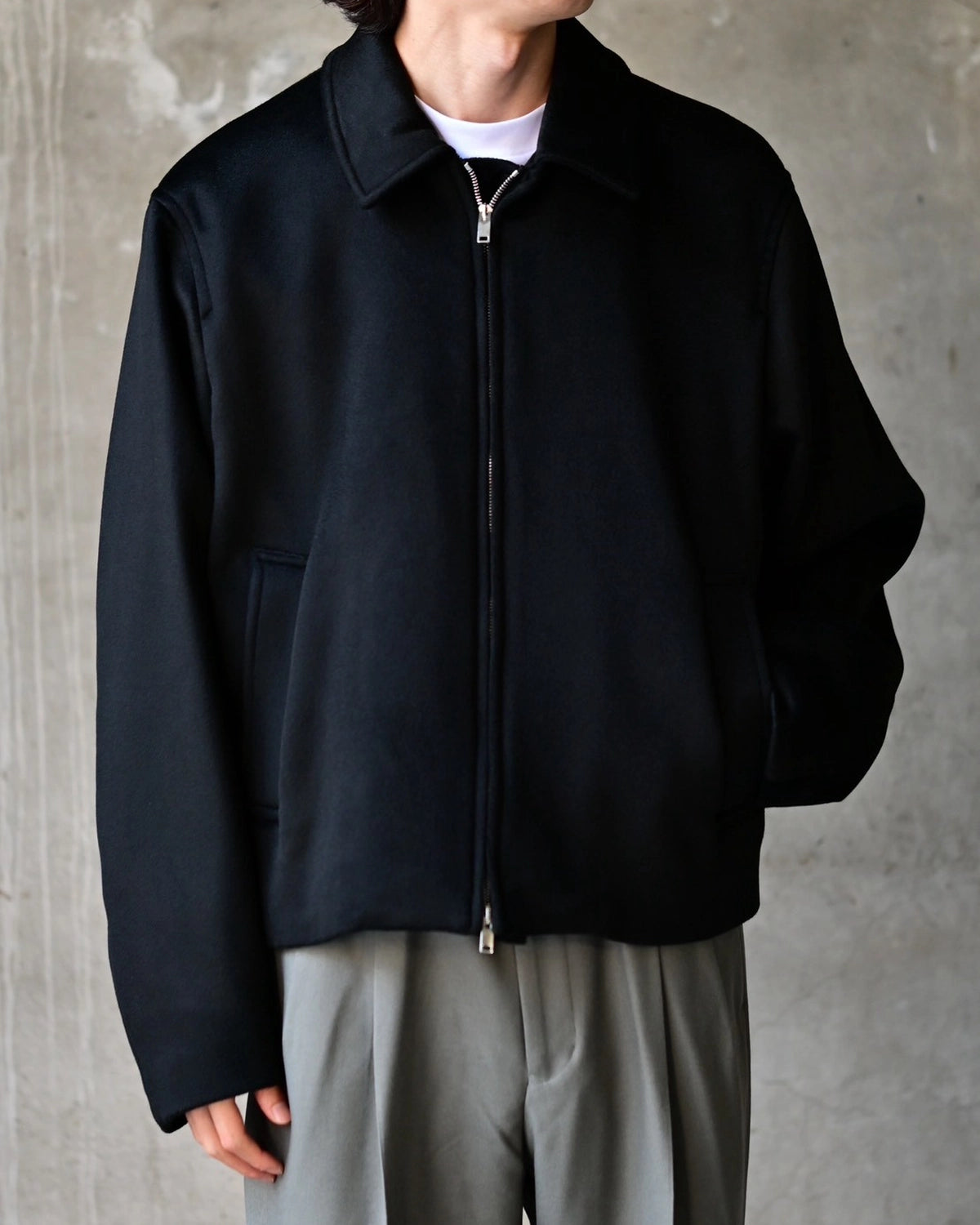 MARKAWARE / Cashmere Double Faced Cloth / Worker Jacket (A26C19BL01C)