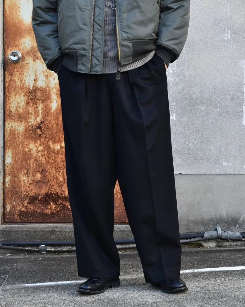 MARKAWARE / CASHMERE DOUBBLE PLEATED TROUSERS (A24C19PT01C)