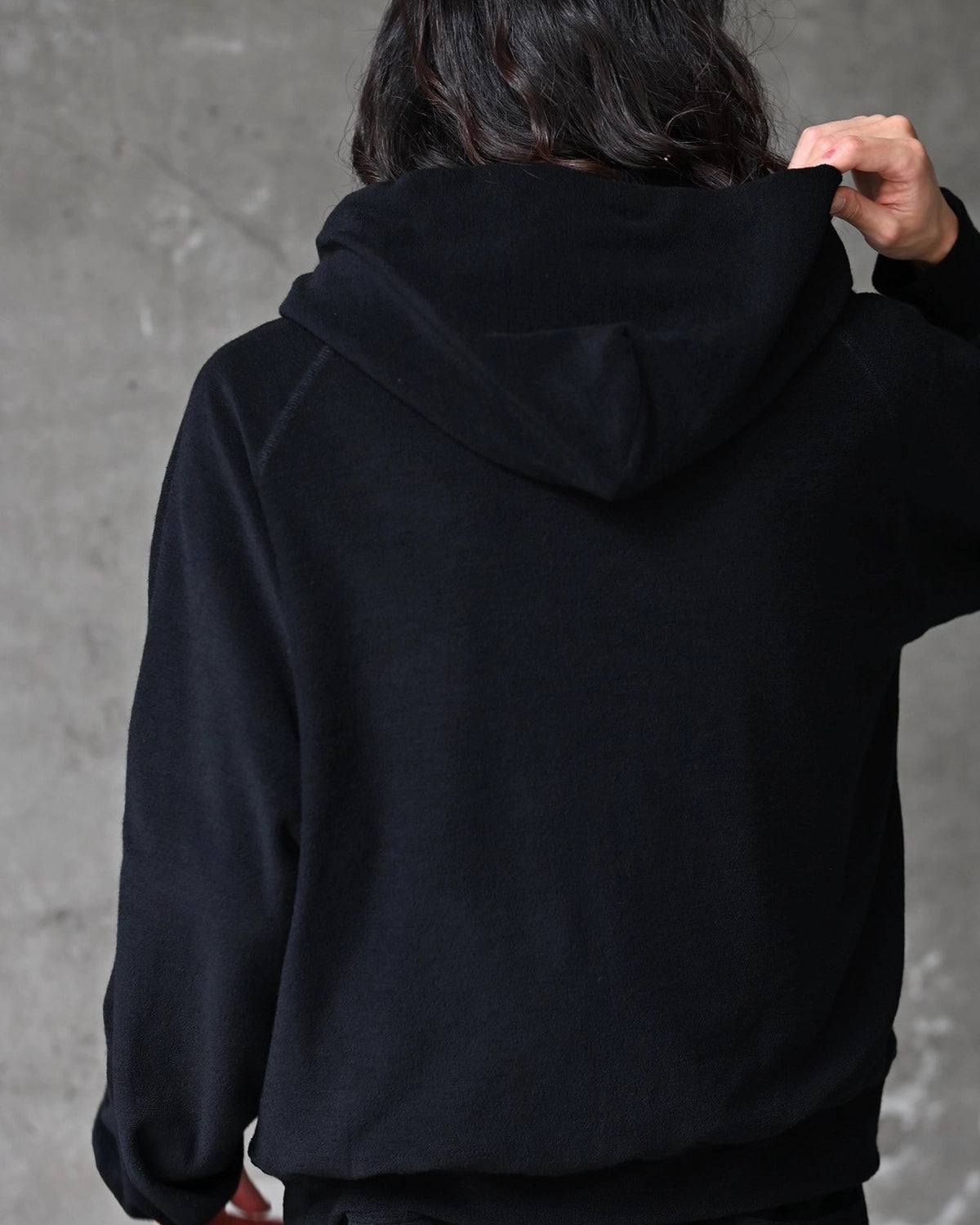 marka / Super 140s Washable Wool Pile Knit / Zip Parka (M26C14CS02C)