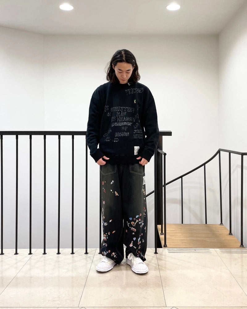 Maison MIHARA YASUHIRO / Distressed Graffiti Print Sweatshirt (J14PO723)