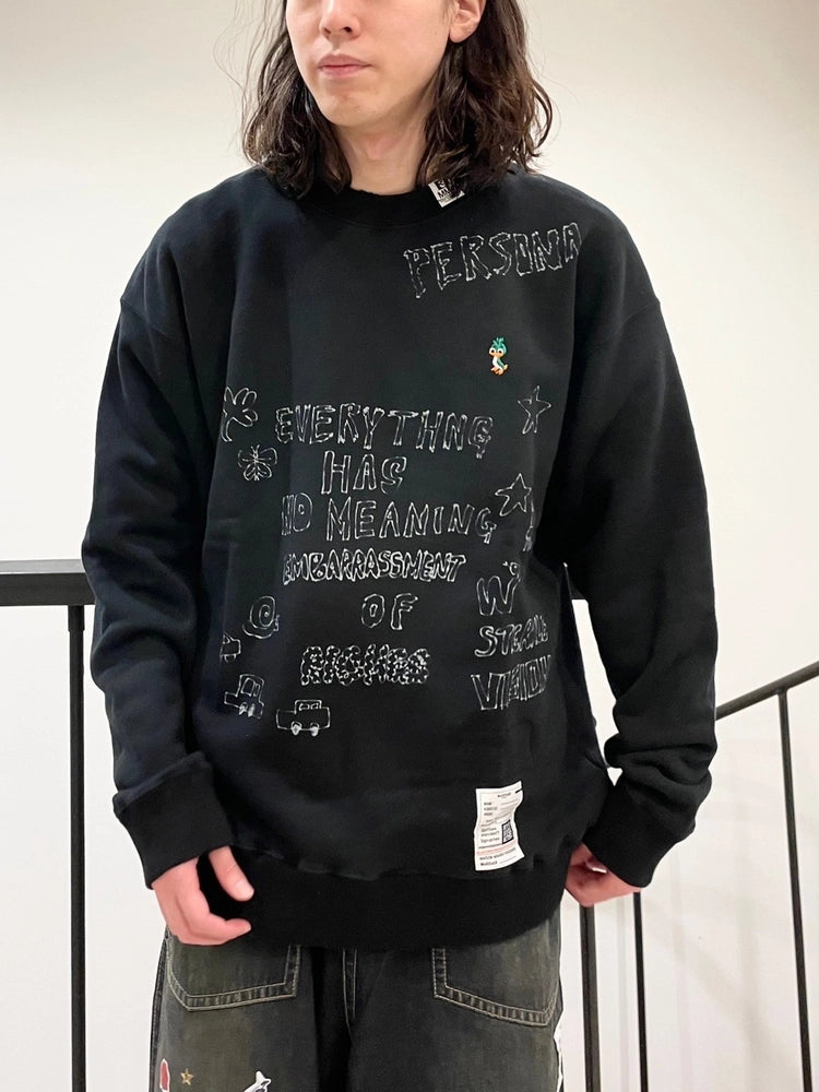 Maison MIHARA YASUHIRO / Distressed Graffiti Print Sweatshirt (J14PO723)