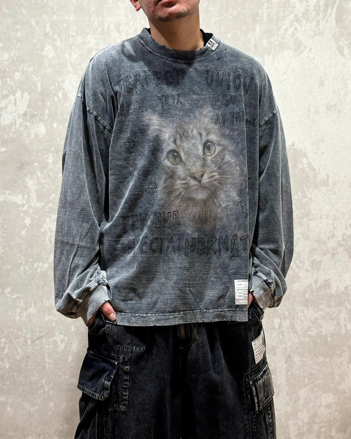 Maison MIHARA YASUHIRO / bleached LS Tee (A74LT621)