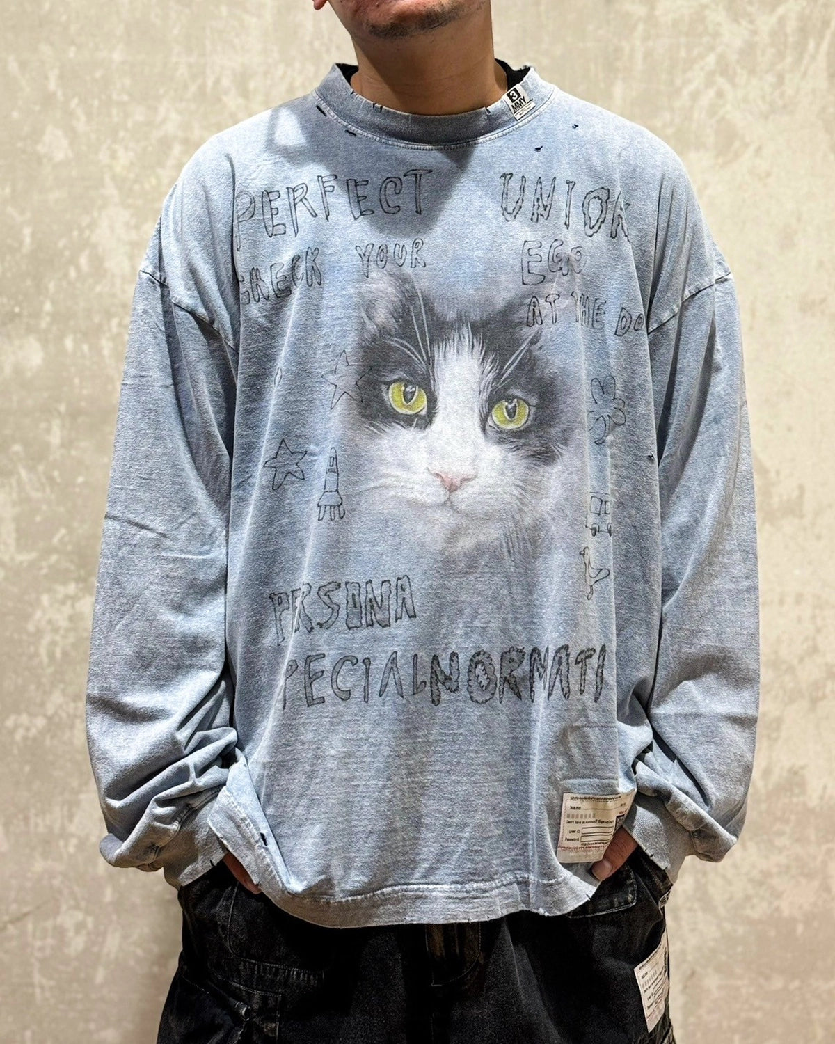 Maison MIHARA YASUHIRO / bleached LS Tee (A74LT621)