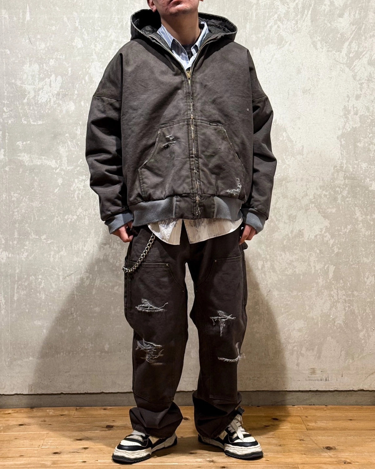 KAMIYA / BORO Duck Zip Parka (G14BL033)