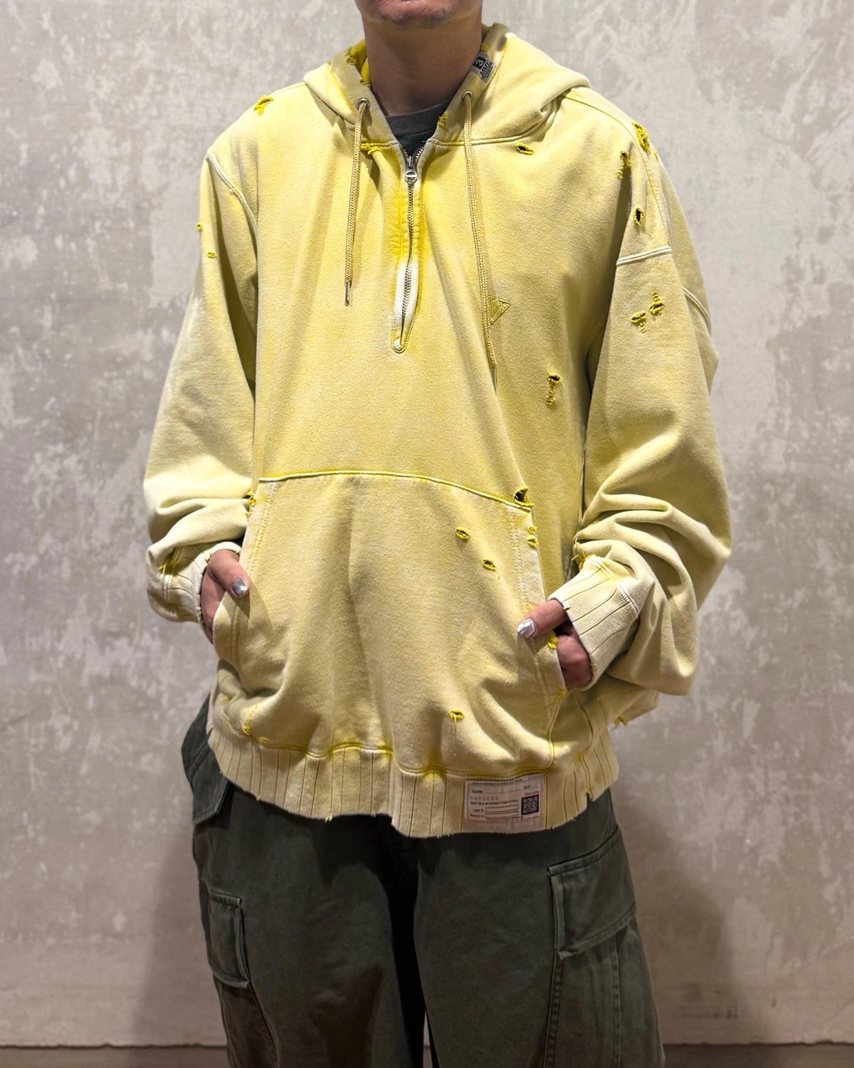 メゾン ミハラヤスヒロ Distressed Zip-up Hoodie 50 Maison MIHARA YASUHIRO ONLINE STORE（ミハラヤスヒロ