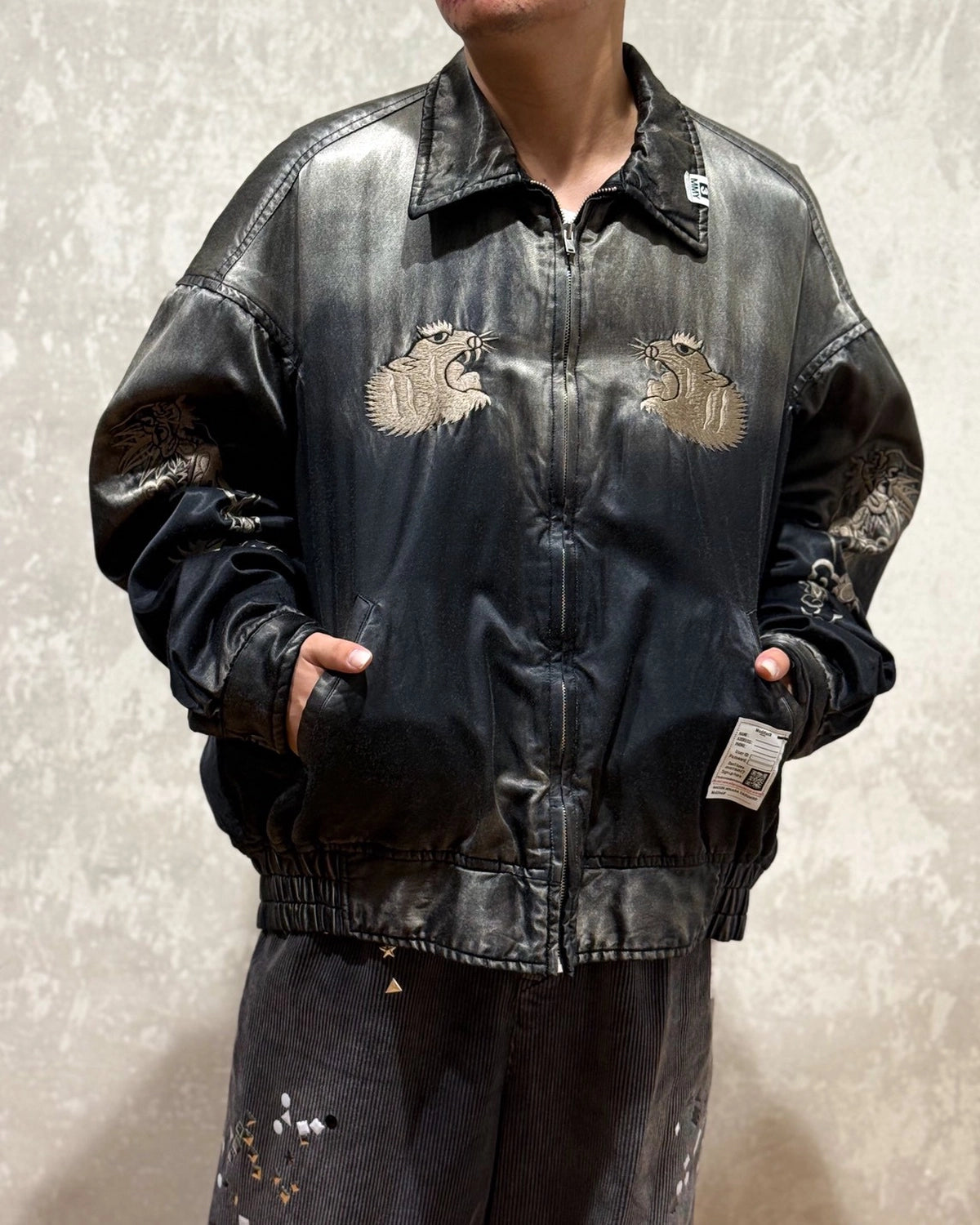 Maison MIHARA YASUHIRO / Collared Souvenir Jacket (J15BL142)