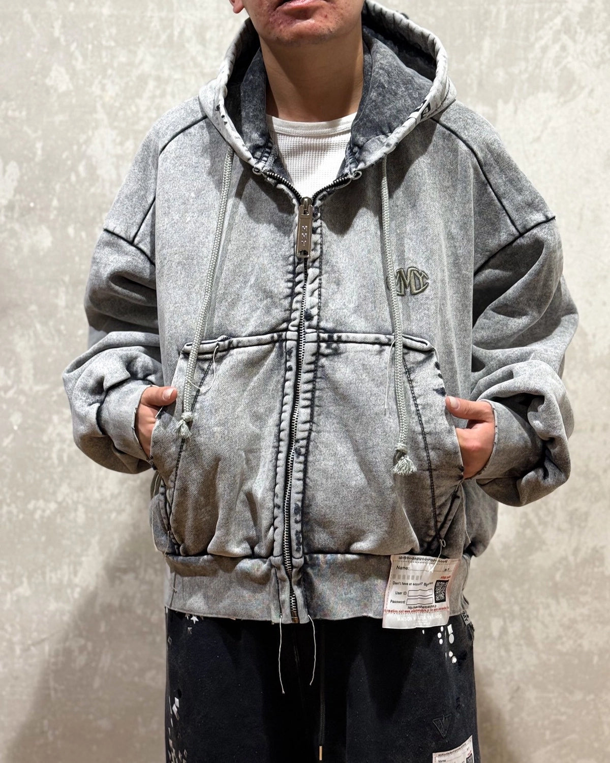 Maison MIHARA YASUHIRO / Amateur Sewn Like Zip-up Hoodie (A15PK541)