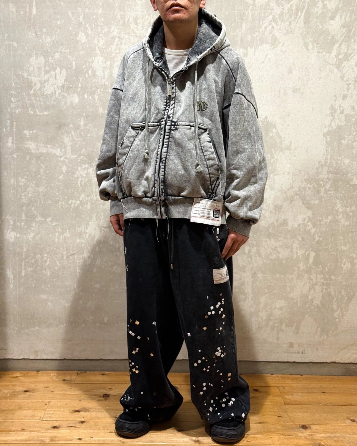 Maison MIHARA YASUHIRO / Amateur Sewn Like Zip-up Hoodie (A15PK541)
