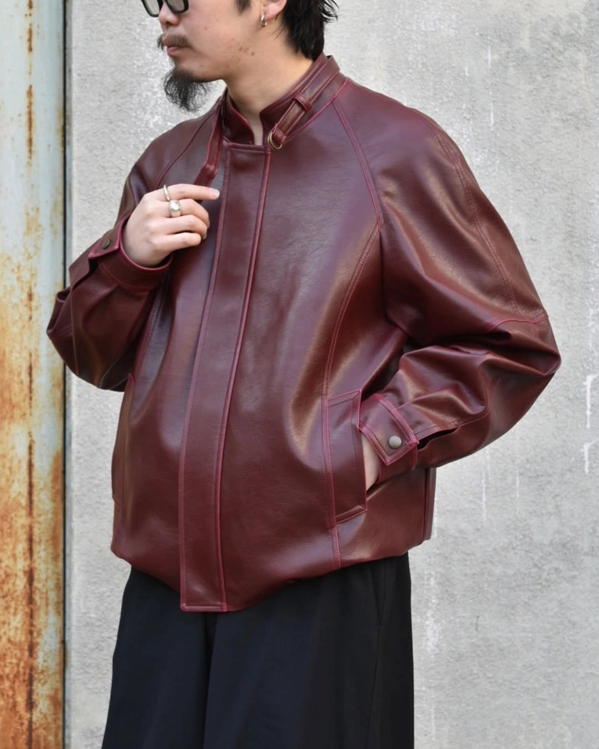 MM6 / FAKE LEATHER JACKET (SH2AM0023M35455)