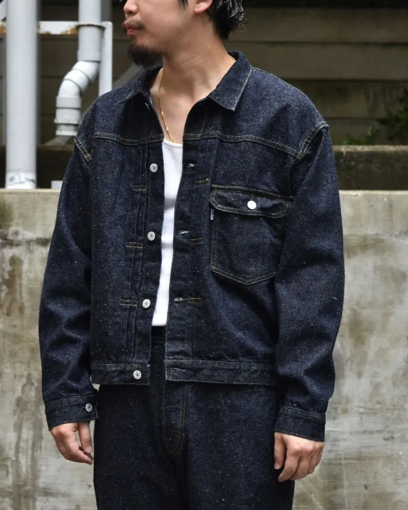 New Manual / #001 T-BACK DENIM JACKET (One Wash)