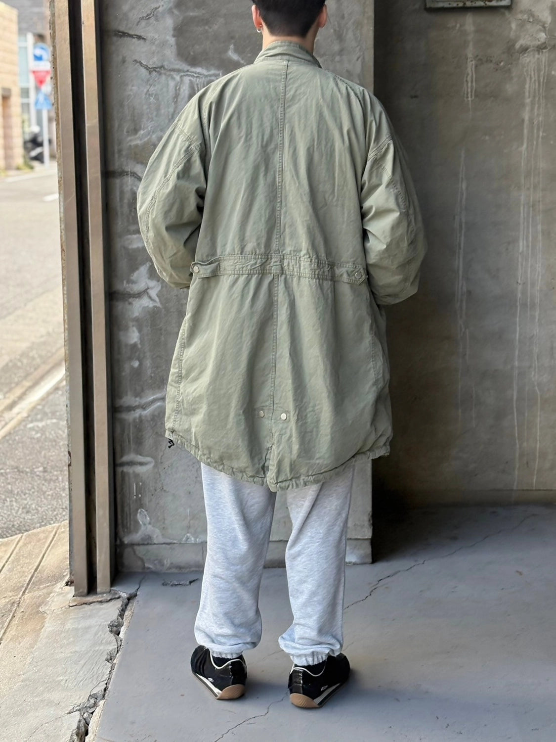 NONNATIVE / TROOPER COAT COTTON TYPEWRITER SULFUR DYE WITH GORE-TEX WINDSTOPPER® (NN-J4613)