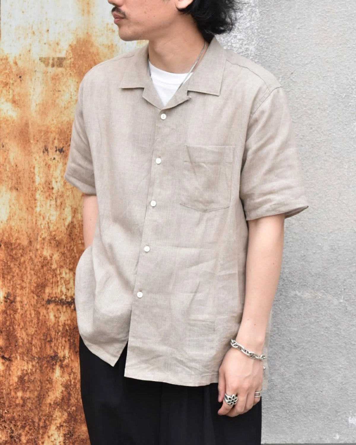 NONNATIVE / VOYAGER S/S SHIRT LINEN OXFORD (NN-S4618)