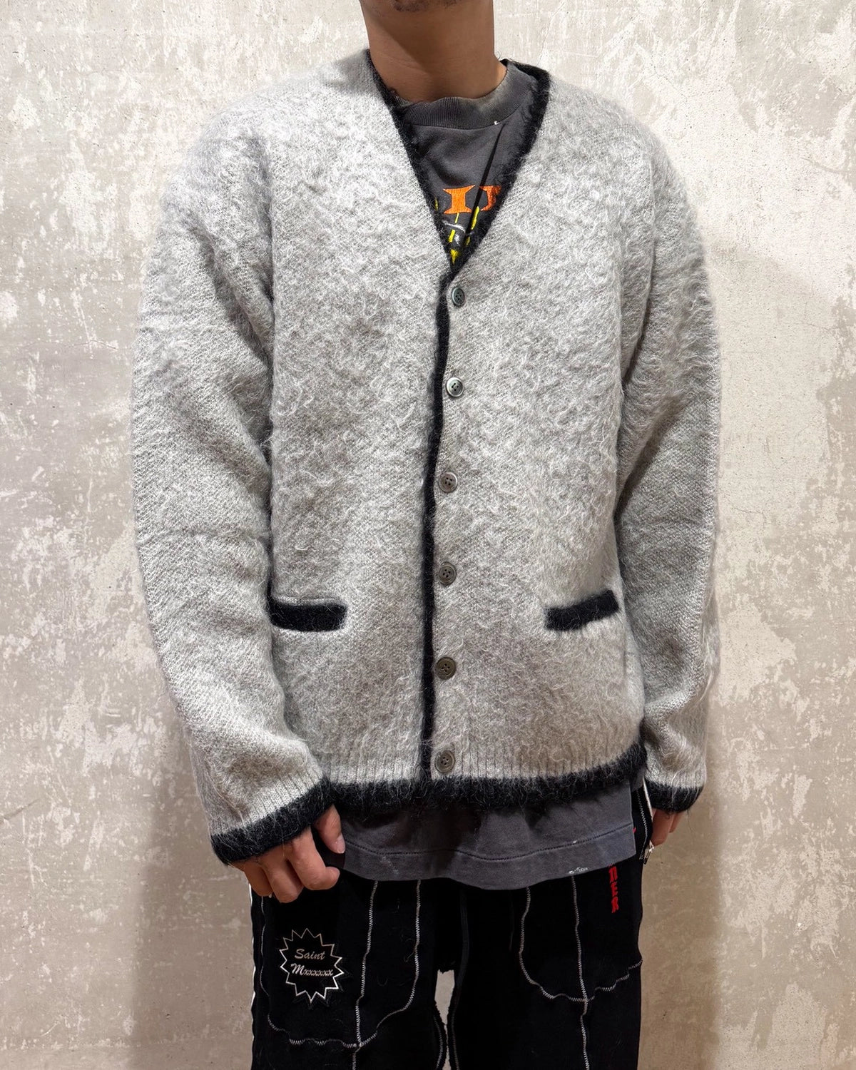 ©︎SAINT Mxxxxxx / KNIT CARDIGAN -TRIM (SM-HR1-0000-072)