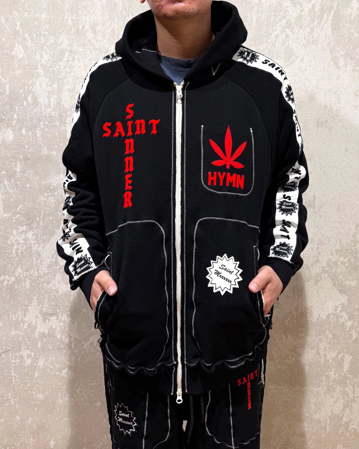 ©︎SAINT Mxxxxxx × A LOVE MOVEMENT / ALM_ZIP HOODIE (SM-HR1-0000-C68)