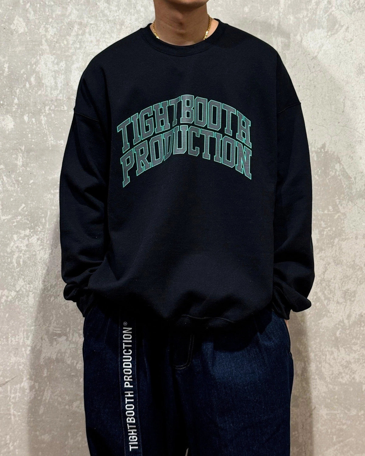 TIGHTBOOTH / COLLEGE CREW SWEAT SHIRT (SS25-SW06)