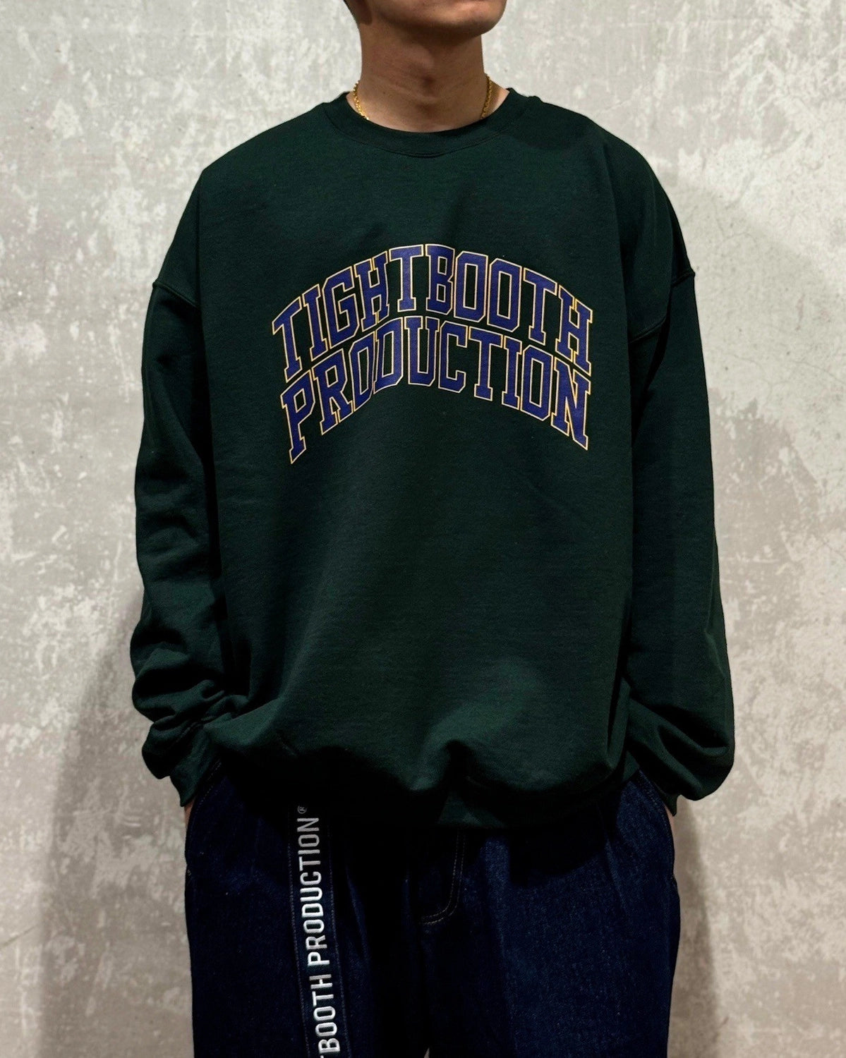 TIGHTBOOTH / COLLEGE CREW SWEAT SHIRT (SS25-SW06)