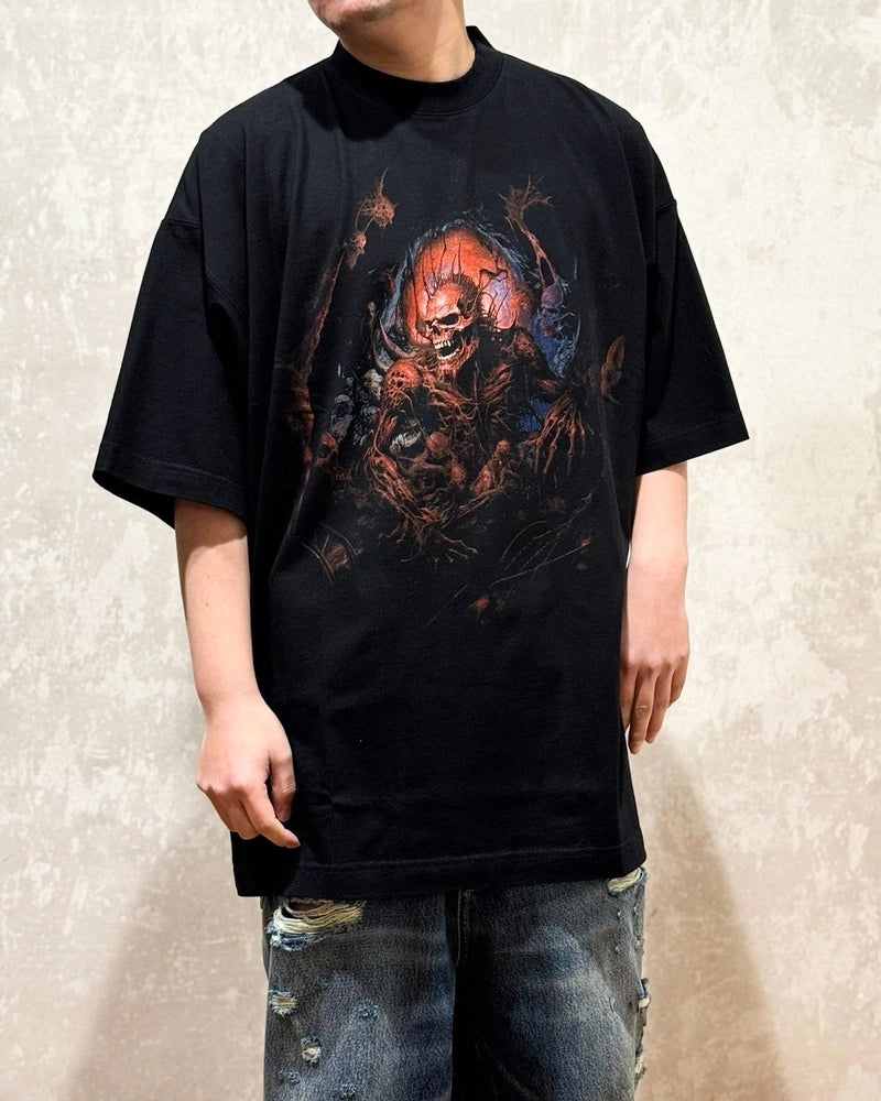 VETEMENTS / DEATH METAL OVERSIZED T-SHIRT (UA66TR640BR1000)