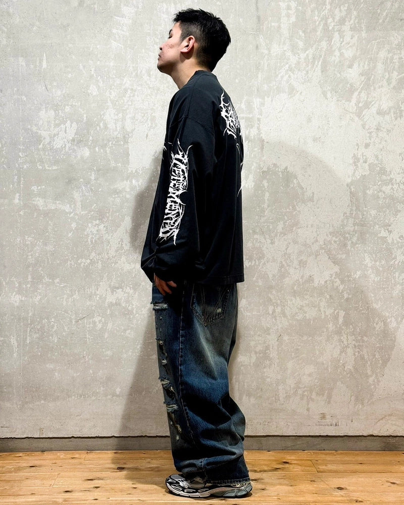VETEMENTS / DISTRESSED BAGGY JEANS (UA66PA590N2804)