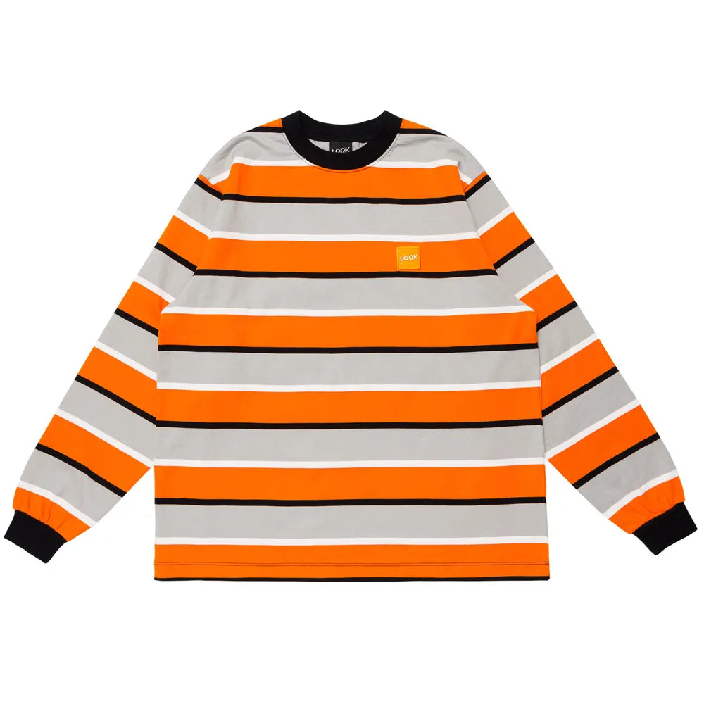 LQQK STUDIO の L/S RUGBY WEIGHT BORDER TEE BOX LOGO (LQA24LT05)