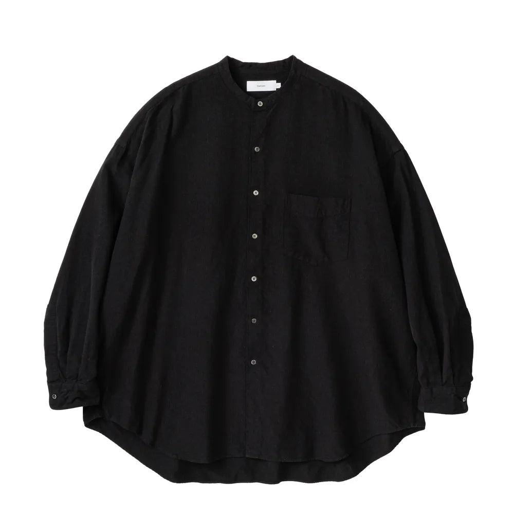 Graphpaper の Linen Cupro L/S Oversized Band Collar Shirt
