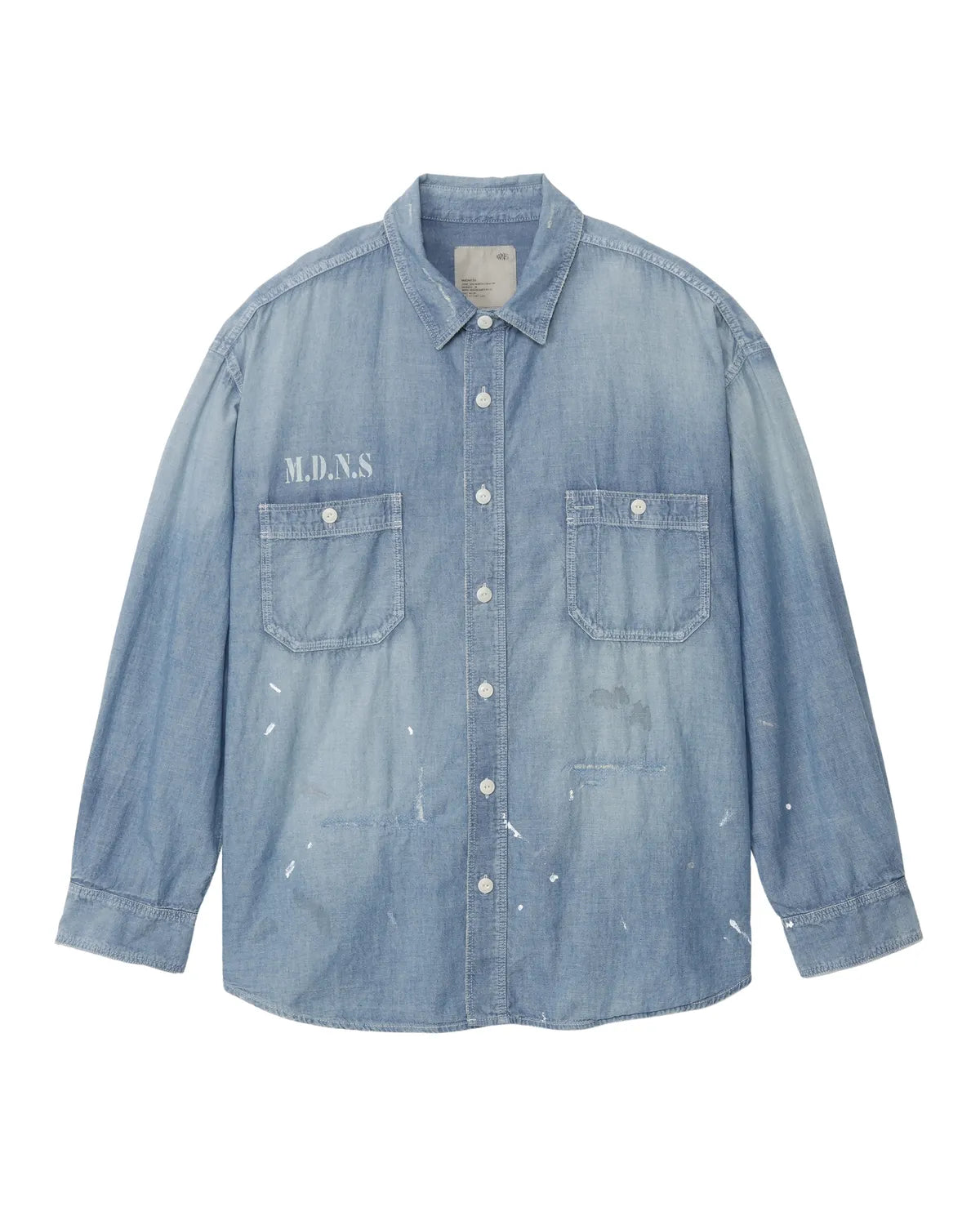 MADNESS の HARD AGING CHAMBRAY NEP BD SHIRT (25SS-SHT-JST1-D001)