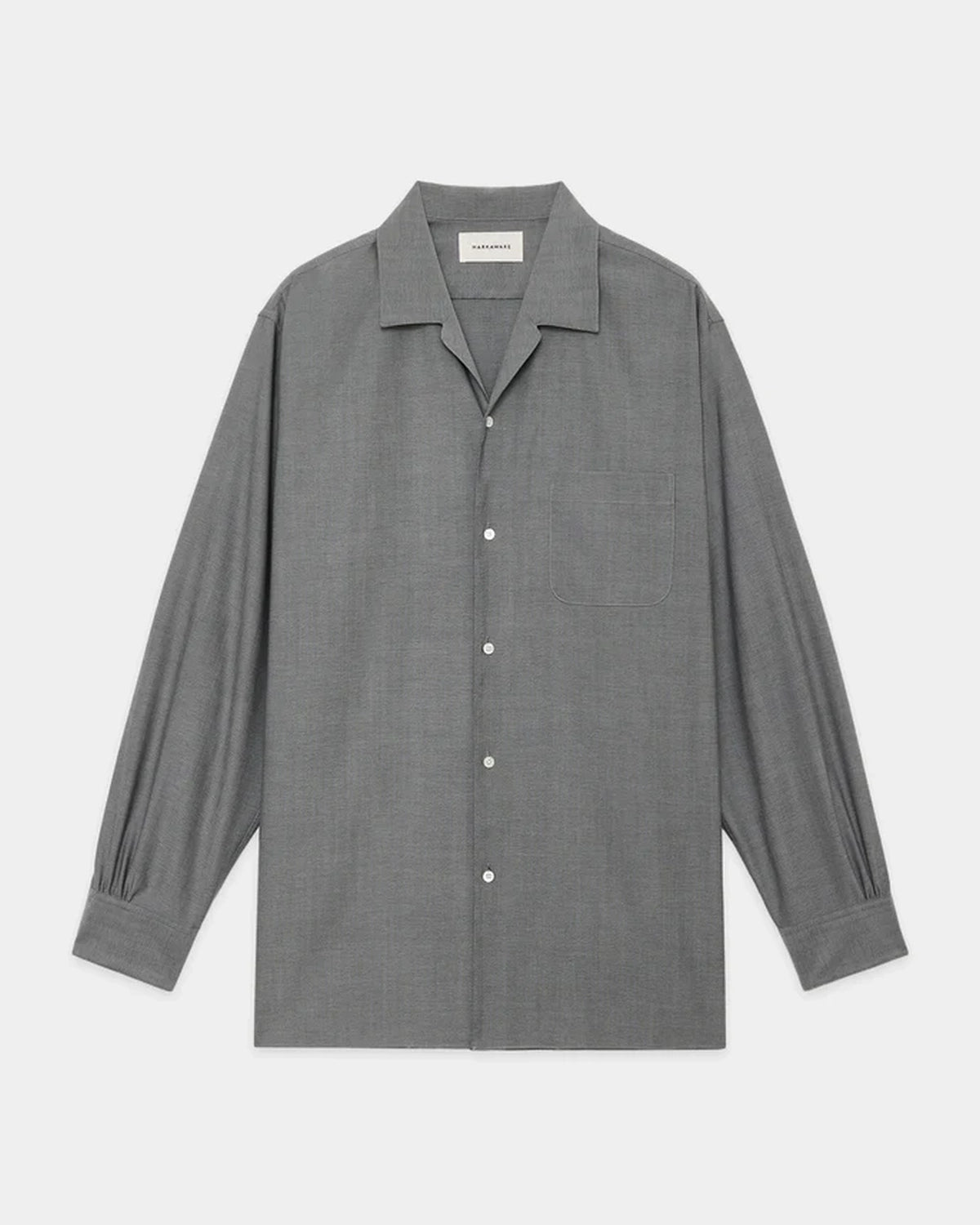 MARKAWARE の SUPER 160's WASHABLE WOOL OXFORD ITALIAN OPEN COLLAR SHIRT (A25A12SH02C)