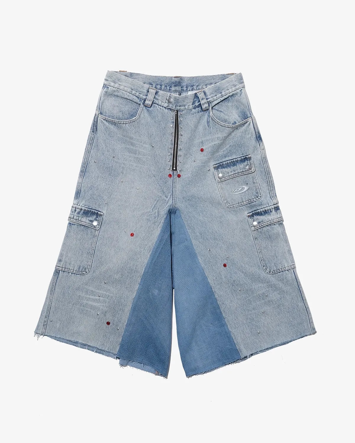 MARK POINT × AWESOME BOY の BAGGY DENIM SHORTS STUDS