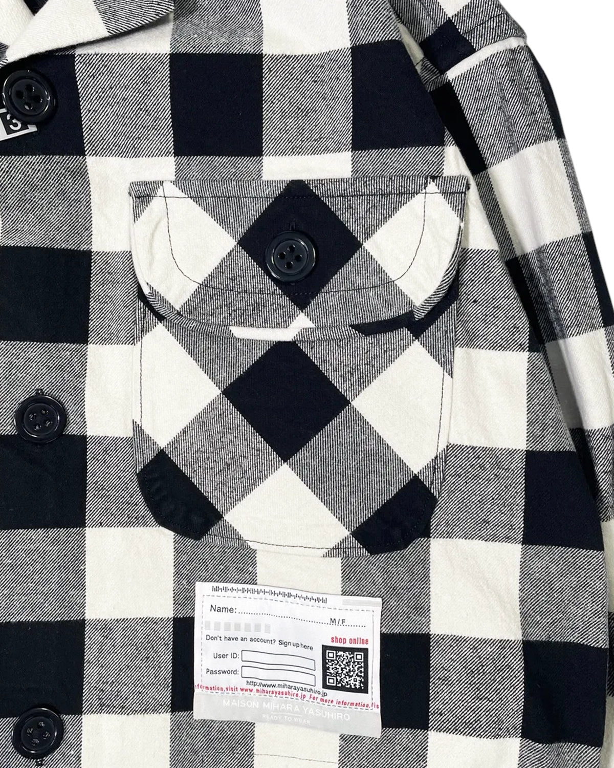 Maison MIHARA YASUHIRO / CHECK SHIRTS (A15SH086)