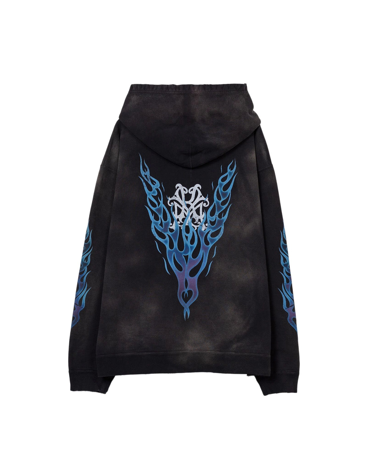KAMIYA / “KMY-FIRE” Distressed Zip-up Hoodie (G14HD075)