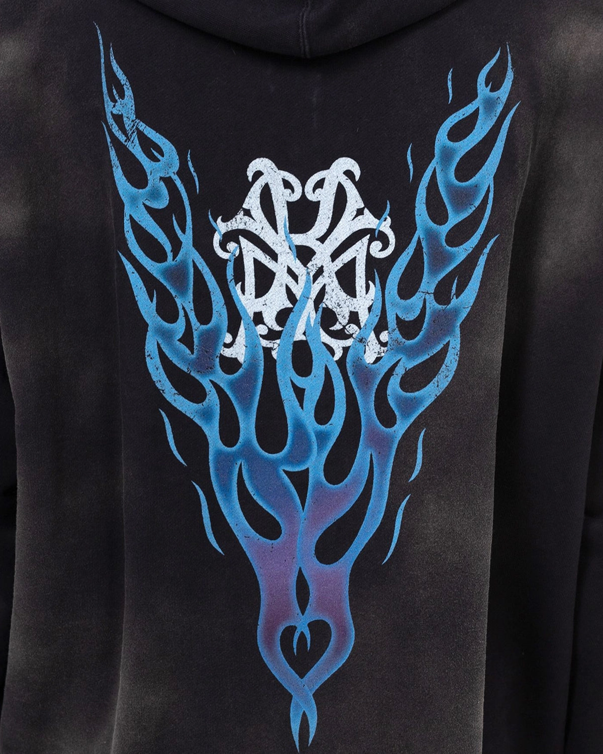 KAMIYA / “KMY-FIRE” Distressed Zip-up Hoodie (G14HD075)