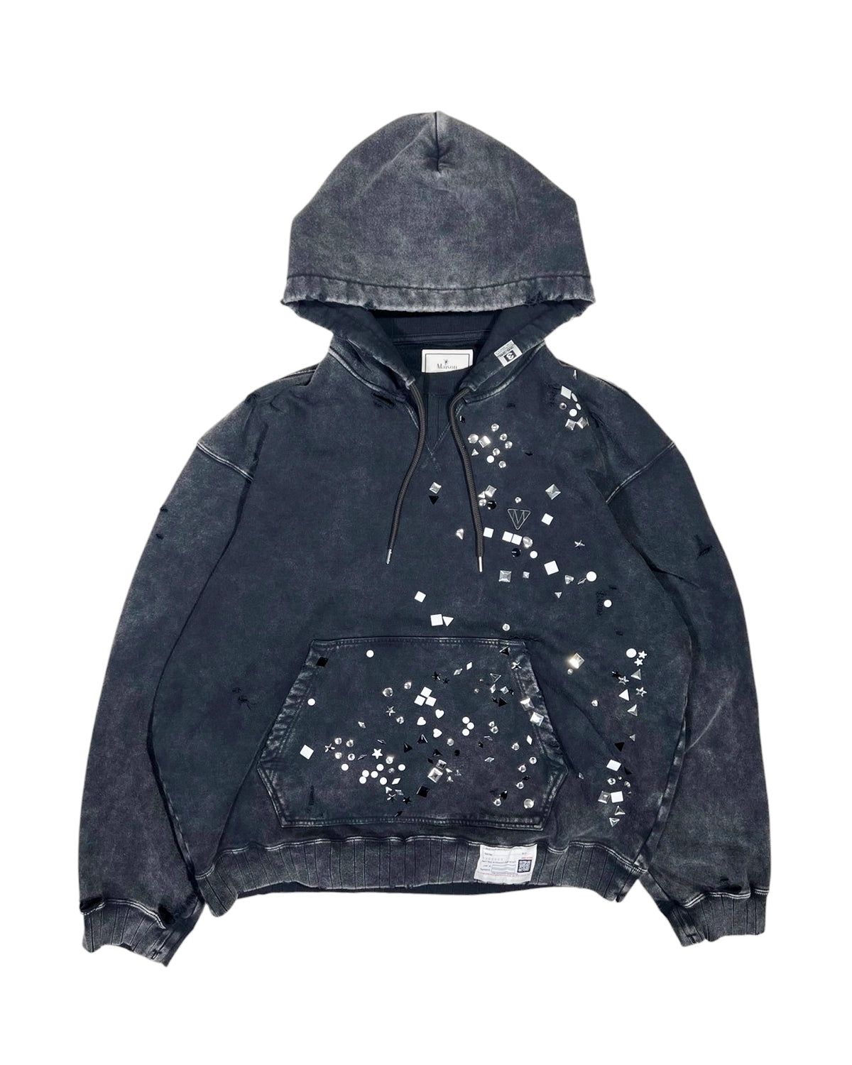 Maison MIHARA YASUHIRO / EMBELLISH BLEACH HOODIE (A15HD561)