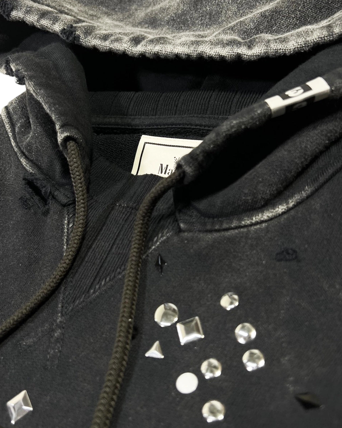 Maison MIHARA YASUHIRO / EMBELLISH BLEACH HOODIE (A15HD561)