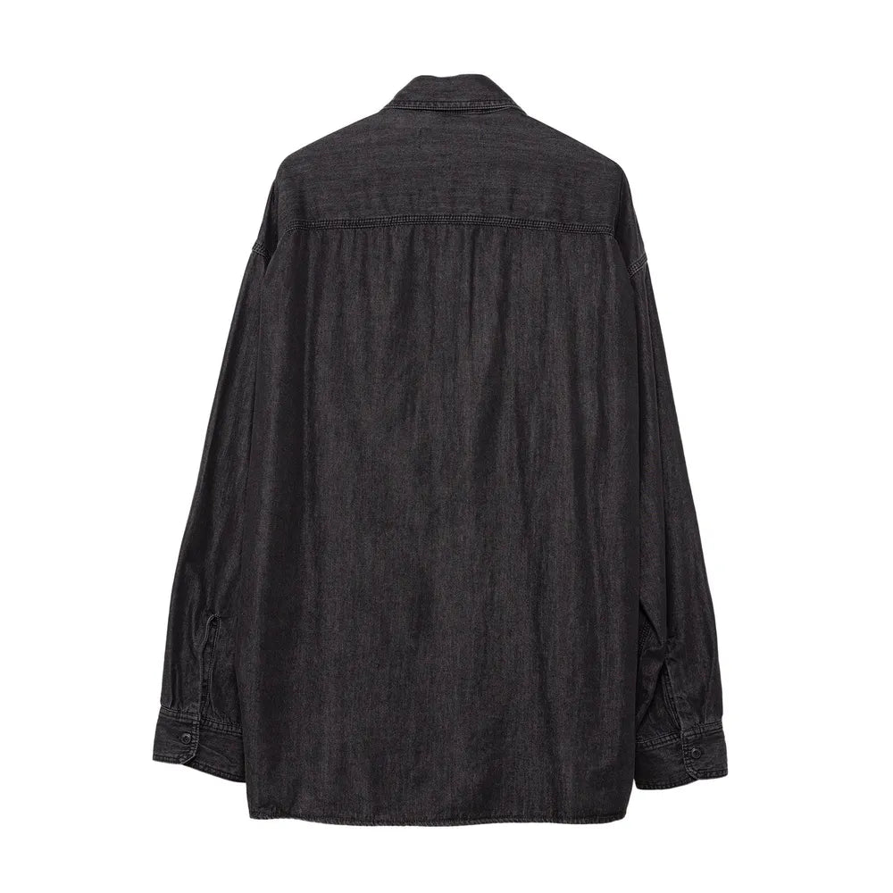 Maison MIHARA YASUHIRO / Cotton Tencel Denim Long-sleeve Shirt (I12SH002)