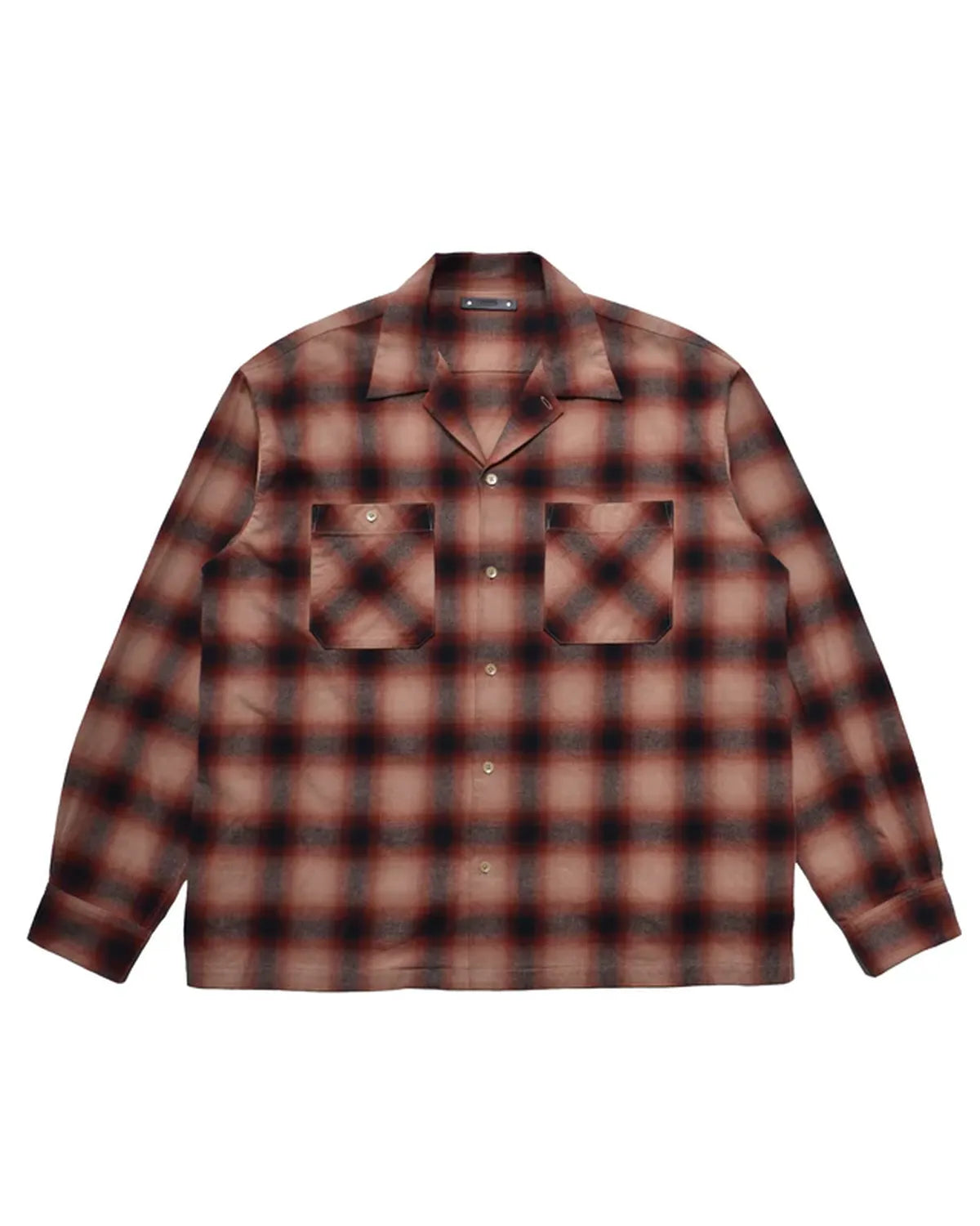 MINEDENIM の C.Flannel Ombre Open Collar SH (2509-5004)