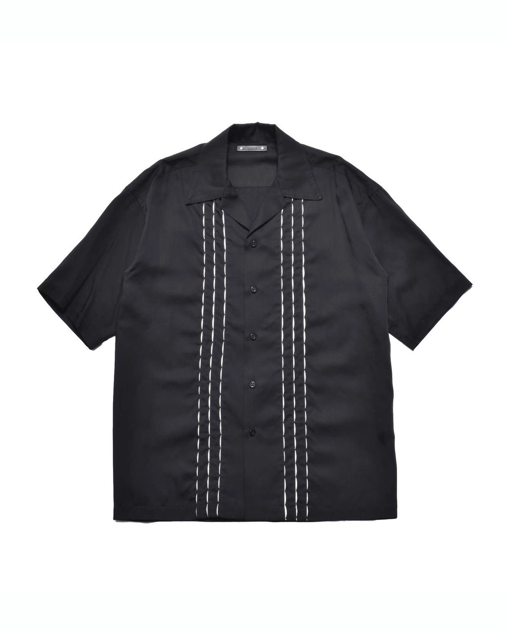 購入ページ　マインデニム　半袖シャツ　2 MINEDENIM(マインデニム) / Cu.Denim Wave embroidery S.S SH | 公式
