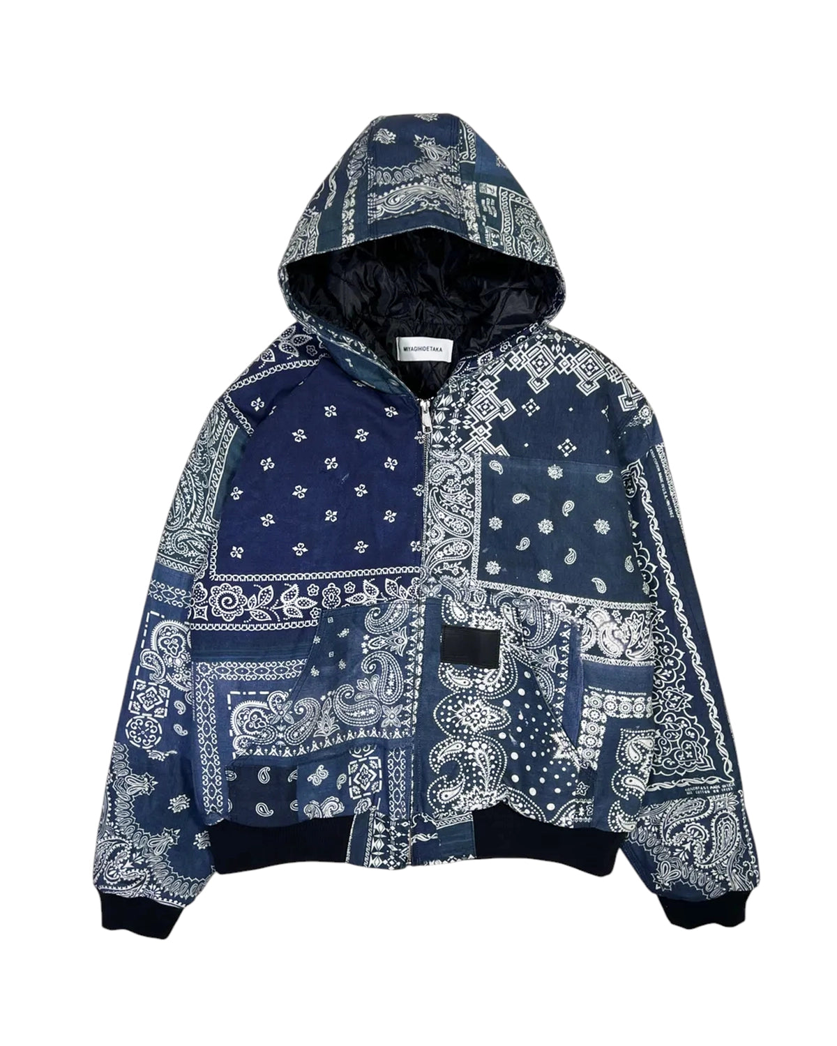 MIYAGIHIDETAKA -Rafu-  の Quilted Hoodie Jacket (MH027)