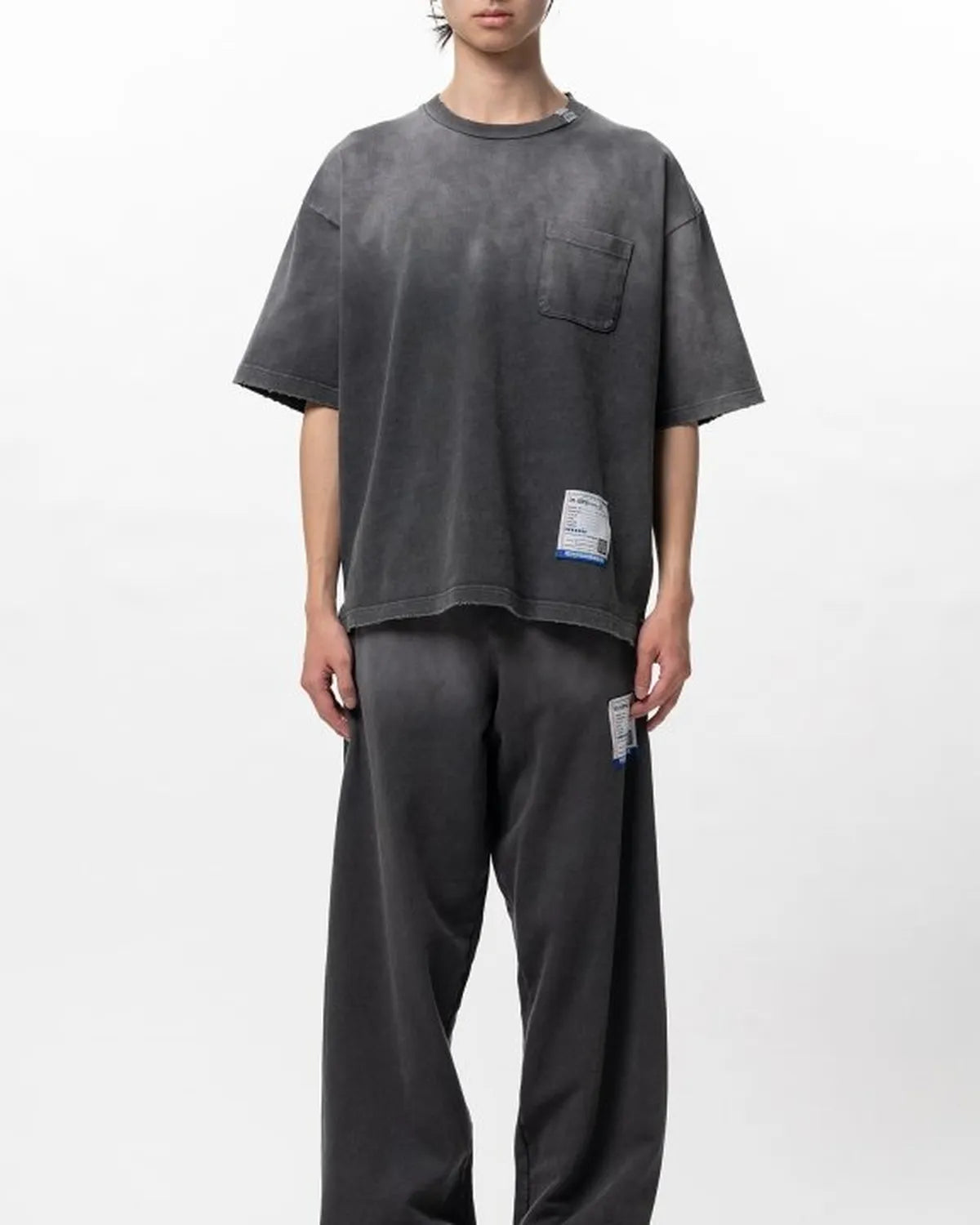 Maison MIHARA YASUHIRO in・stru(men-tal). / Sun Faded Like Distressed Pocket T-shirt (I16TS571)