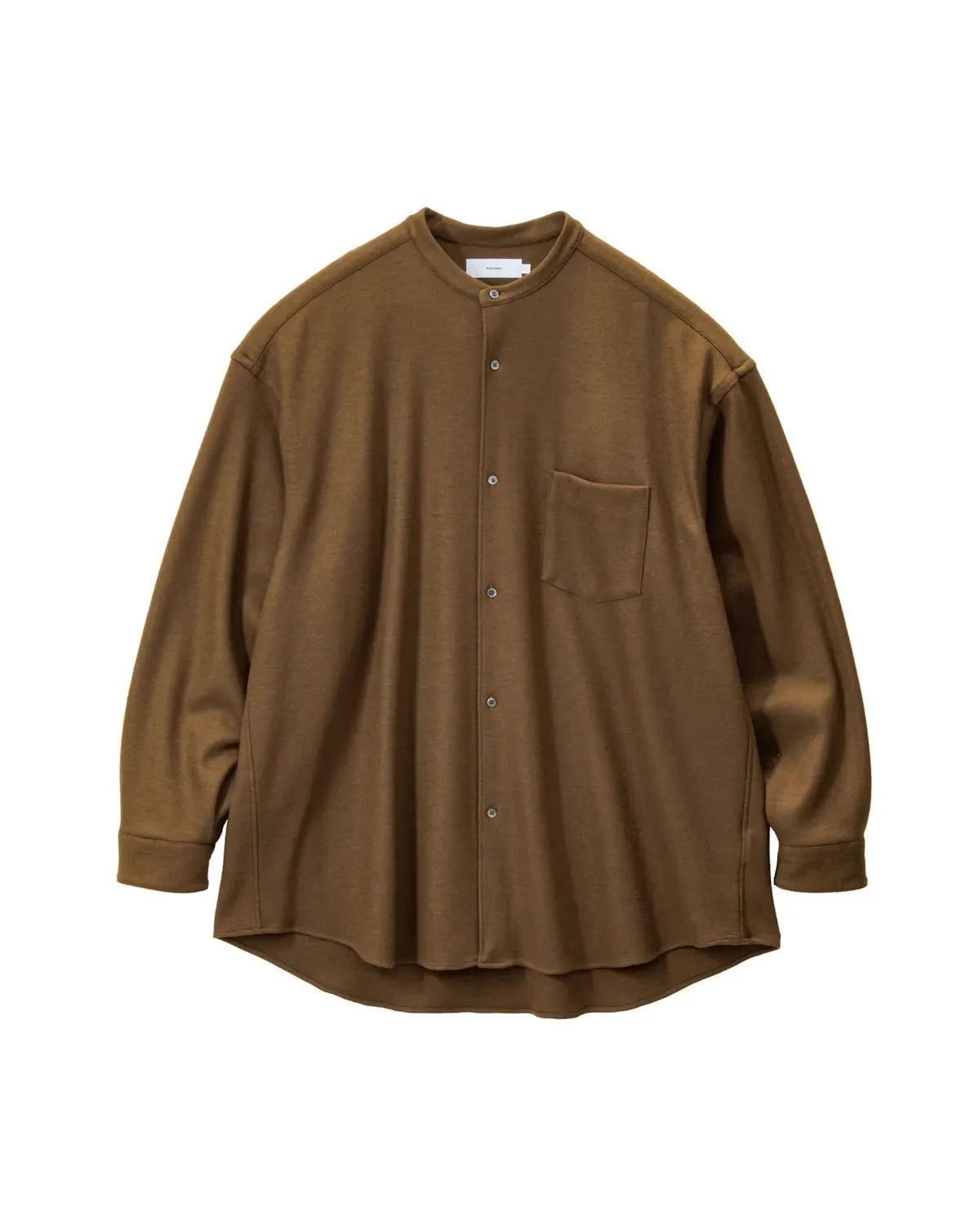 Graphpaper / Wool Smooth Flannel Oversized Band Collar Shirt (GU253-50222B)
