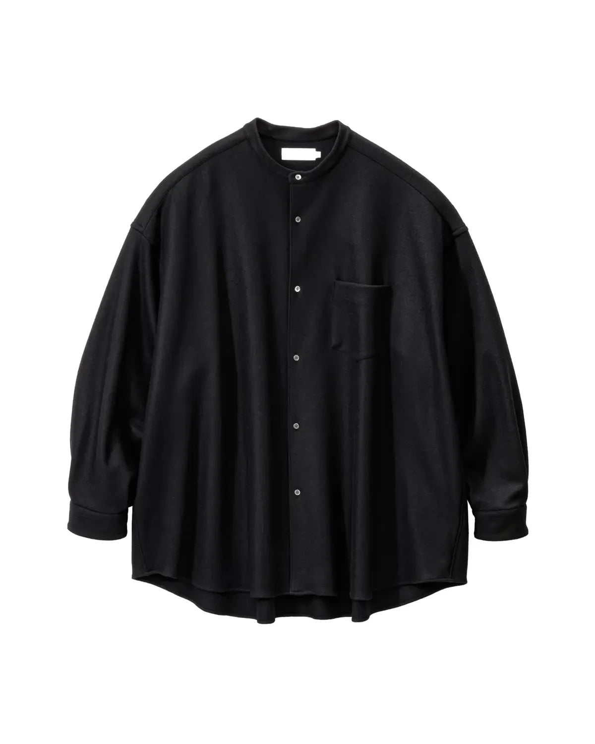 Graphpaper / Wool Smooth Flannel Oversized Band Collar Shirt (GU253-50222B)