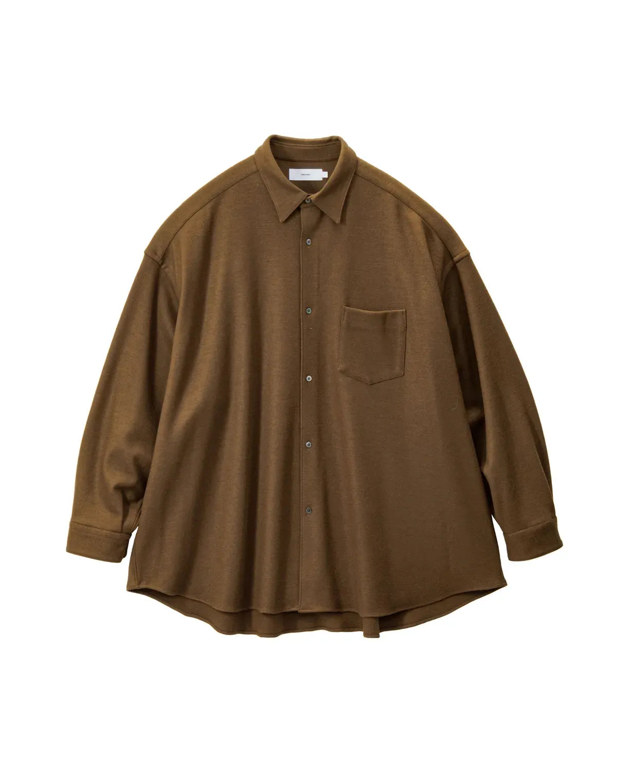 Graphpaper / Wool Smooth Flannel Oversized Regular Collar Shirt (GU253-50221B)