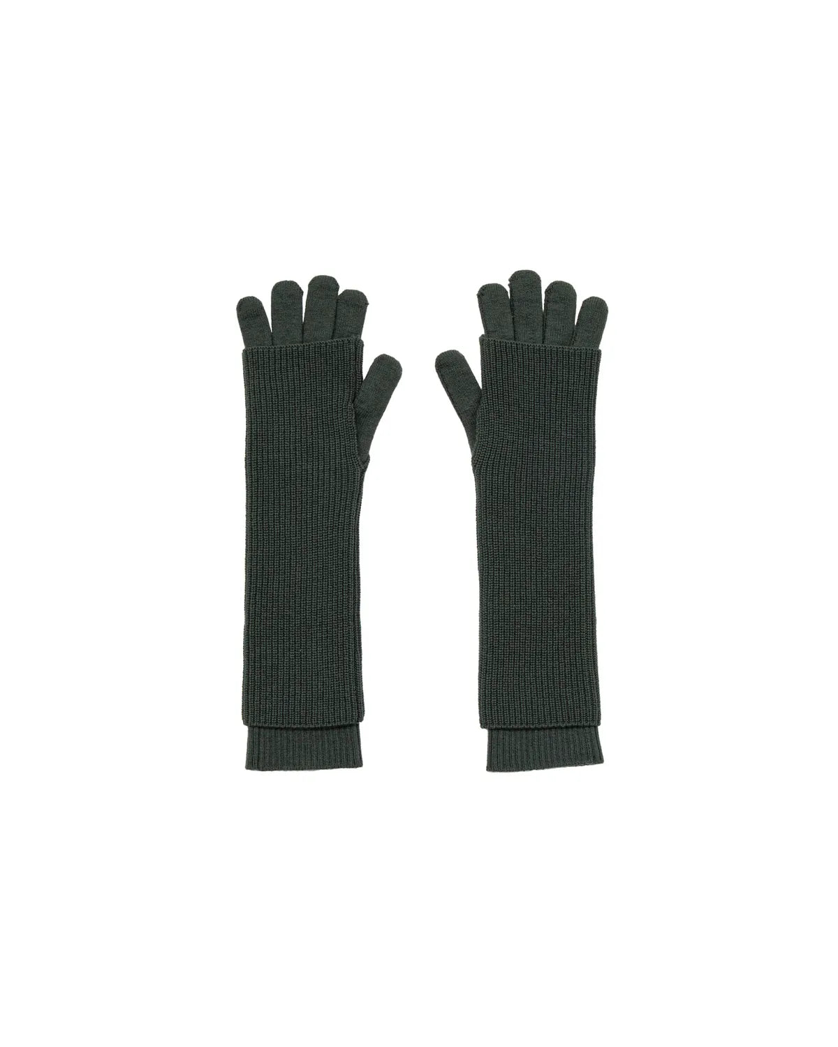 Graphpaper / Mercerized Fine Wool Knit Layered Gloves (GL253-90467)