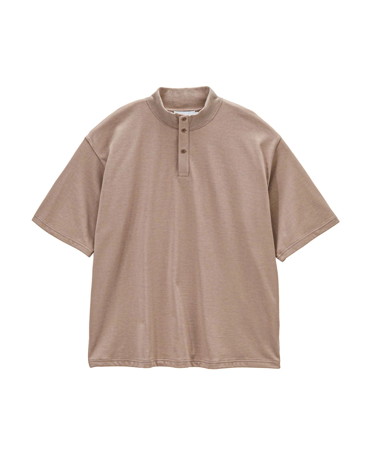 Graphpaper / Tri Spun Cotton S/S Henley High Neck Tee (GM261-70350)