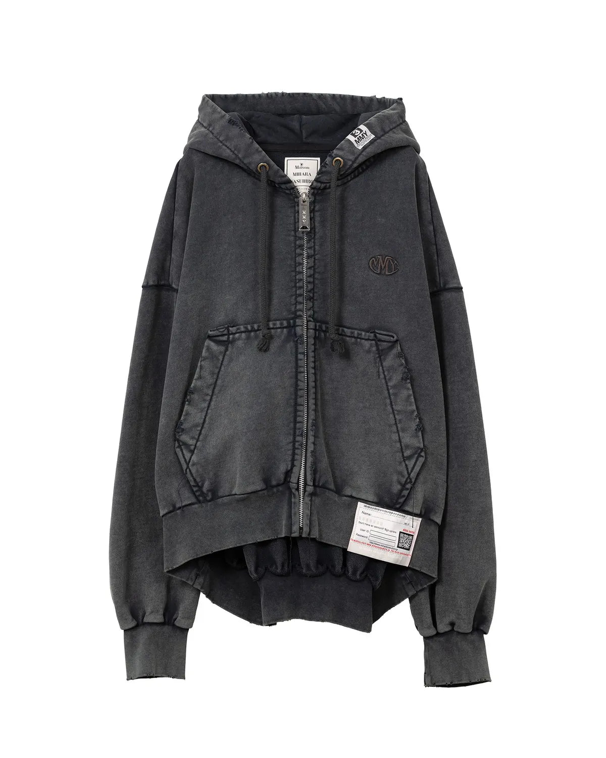 Maison MIHARA YASUHIRO の Amateur Sewn Like Zip-up Hoodie (A15PK541)