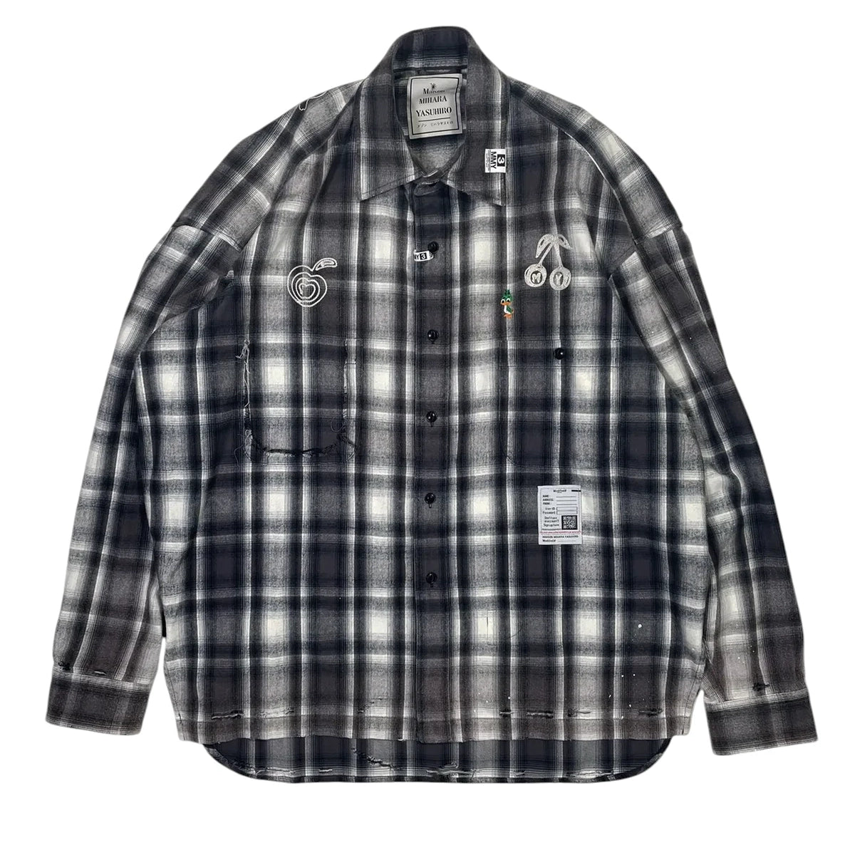 MIHARAYASUHIRO オンブレ チェック シャツ ハーフパンツ ミハラ MIHARAYASUHIRO オンブレ チェック シャツ ハーフパンツ ミハラ