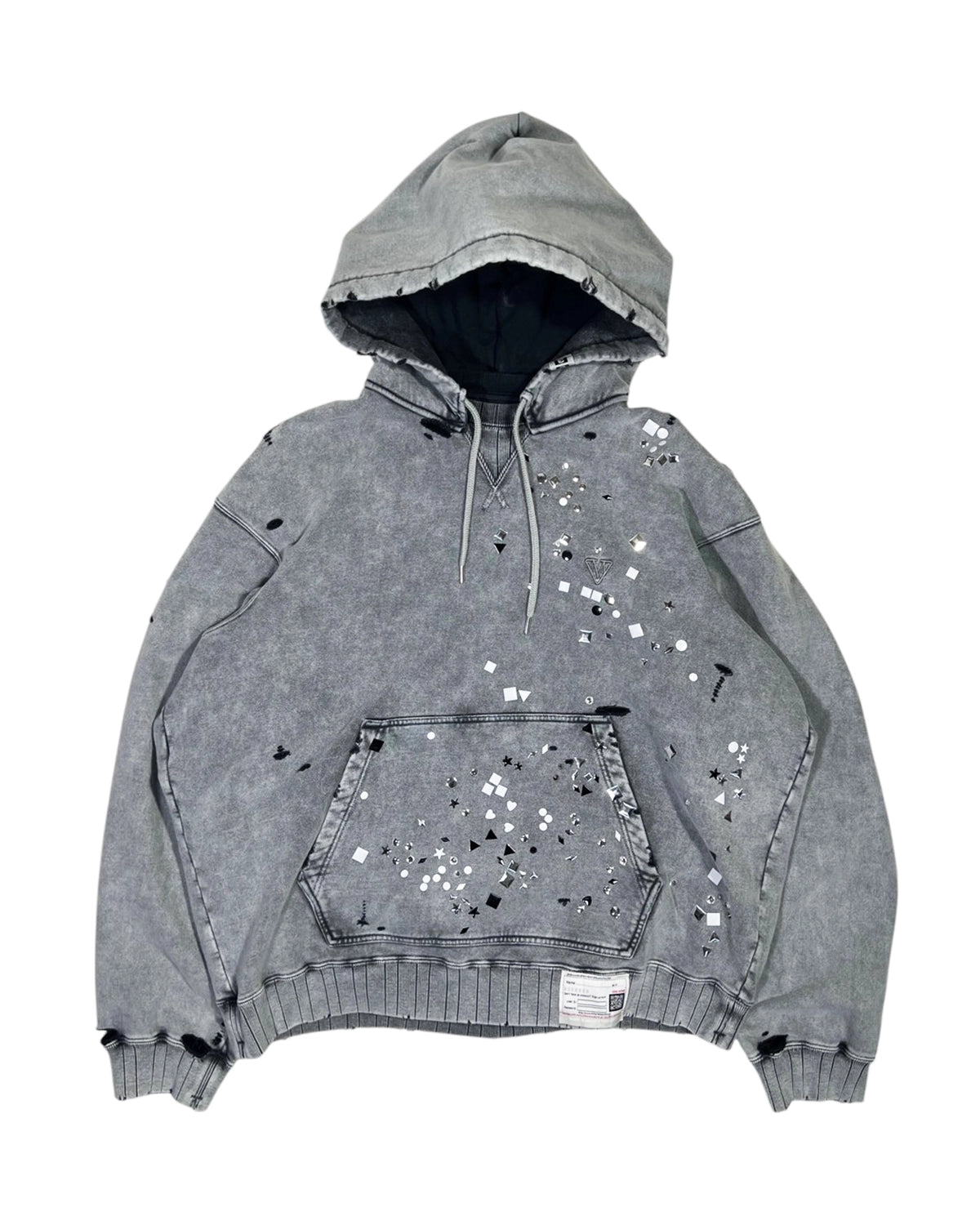 Maison MIHARA YASUHIRO の EMBELLISH BLEACH HOODIE (A15HD561)