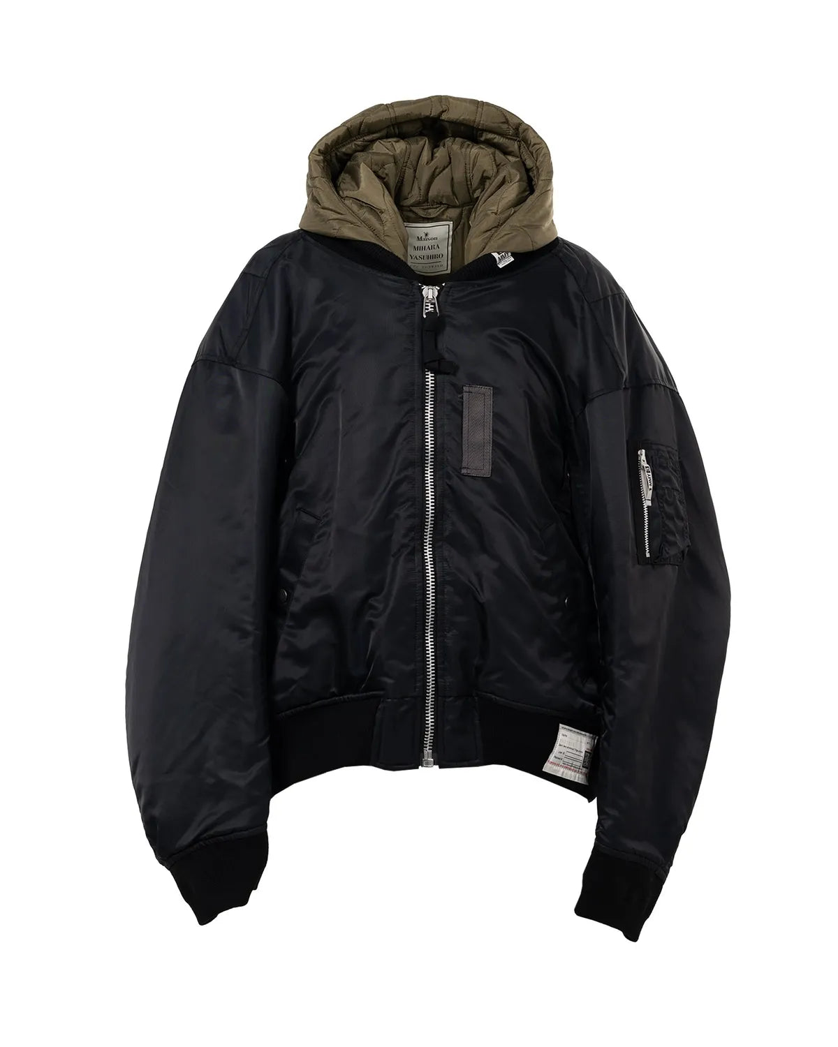 Maison MIHARA YASUHIRO の Extended Placket Hood Flight Jacket (A15BL062)
