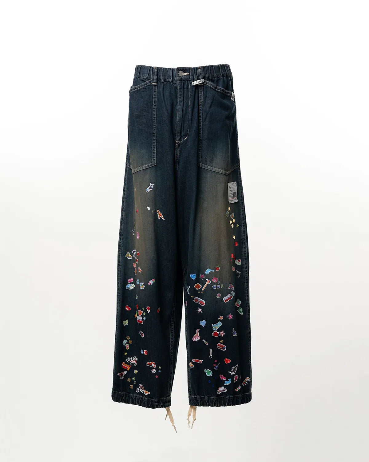 Maison MIHARA YASUHIRO の Kids Sticker Printed Baker Denim Pants (J16PT124)