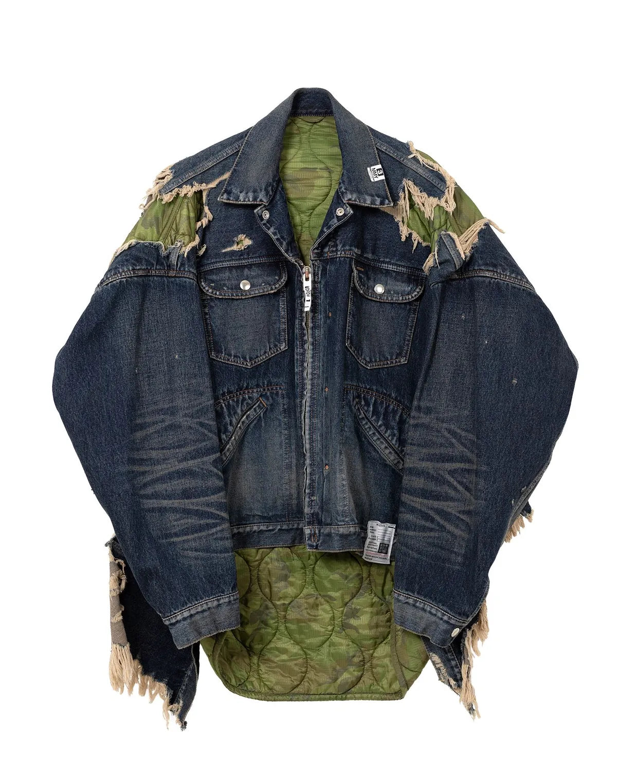 Maison MIHARA YASUHIRO の Military Jacket Layered Denim Jacket (J15BL121)
