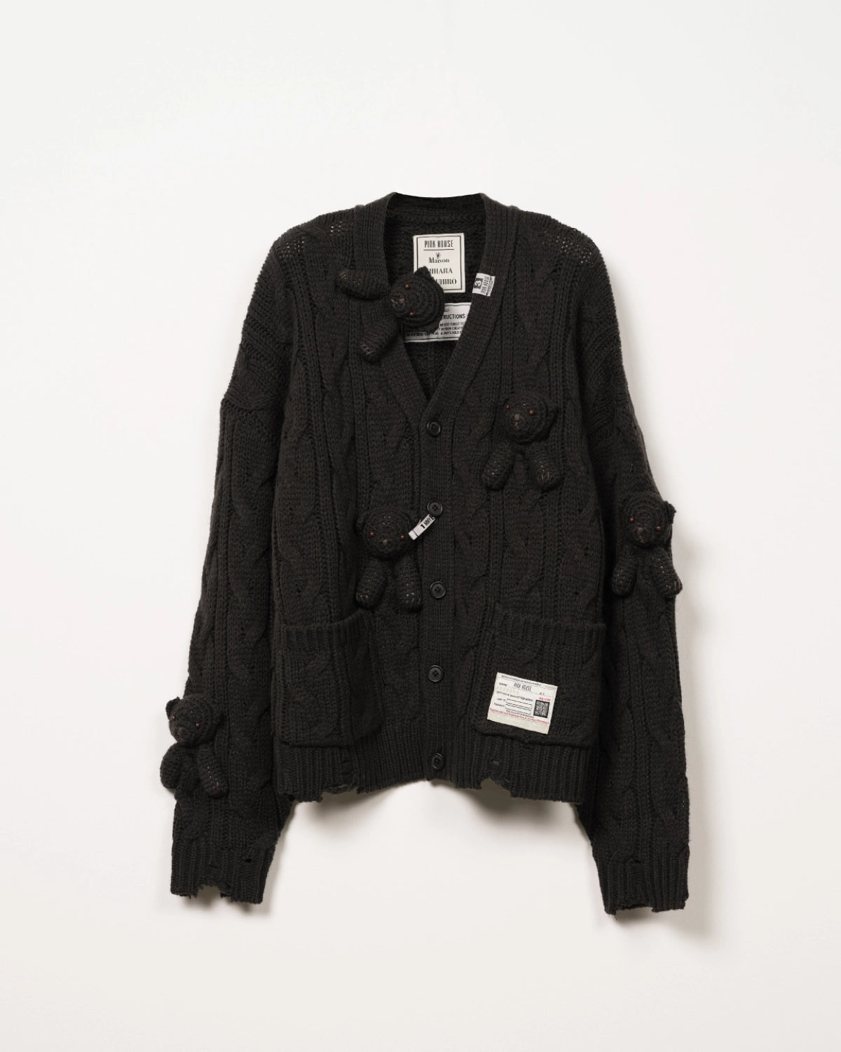 Maison MIHARA YASUHIRO × PINK HOUSE の PINK HOUSE BEARS KNIT CARDIGAN (C17CD500)
