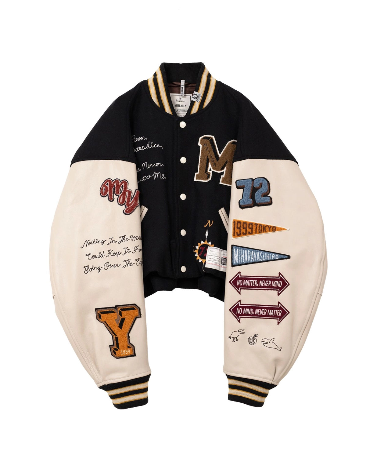 Maison MIHARA YASUHIRO の Roll-up Hem Stadium Jacket (B15BL041)